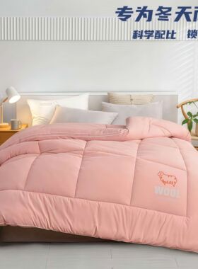 顶蓝臻选柔软加厚被子加厚保暖秋冬保暖柔软被子大豆暖绒被