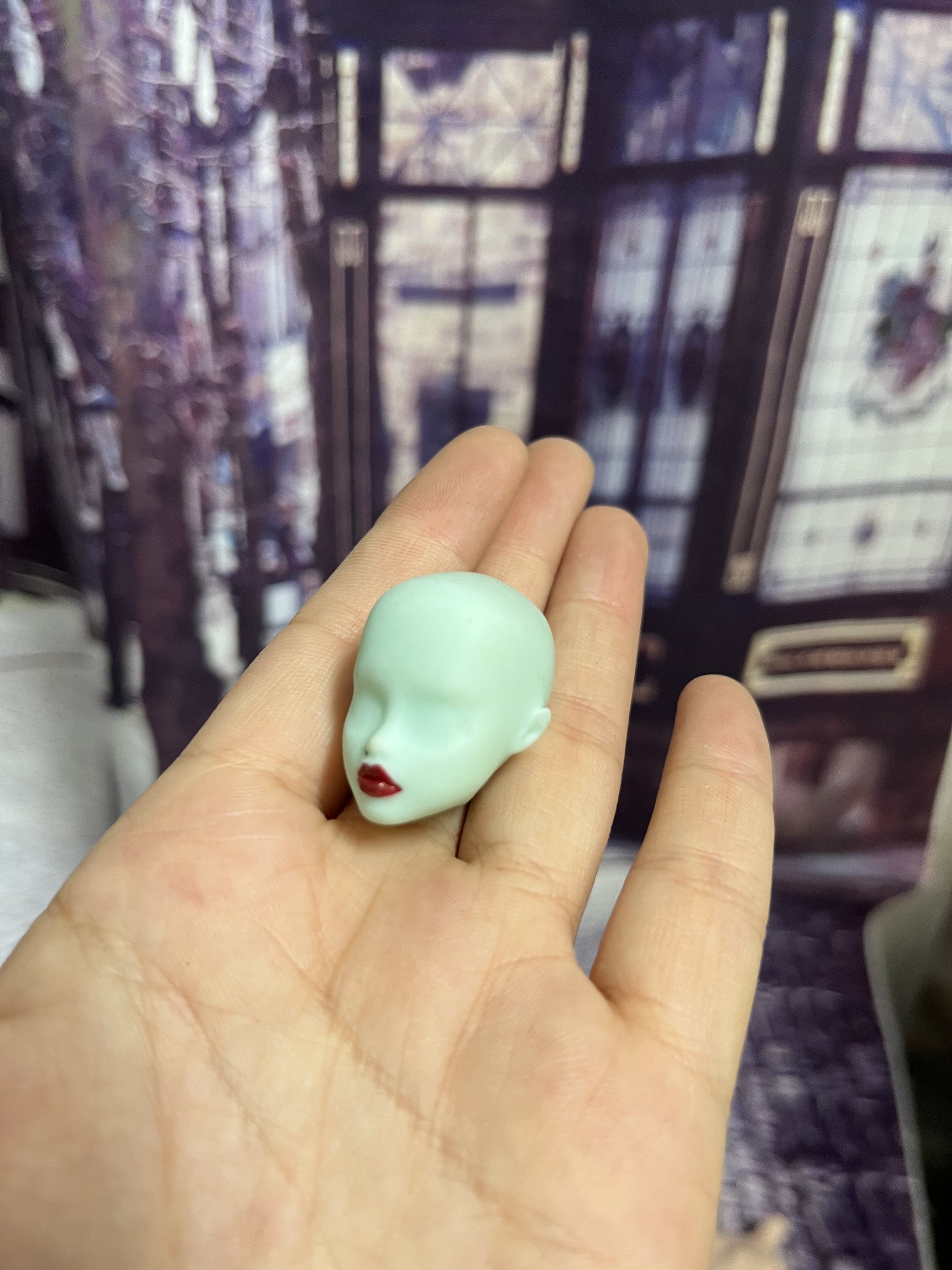 thumbnail for Bulk monster high school doll head mini 12 points makeup accessories no makeup bald wolf sister