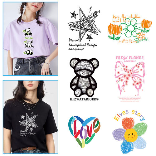 蒂洁布贴热转印烫画贴