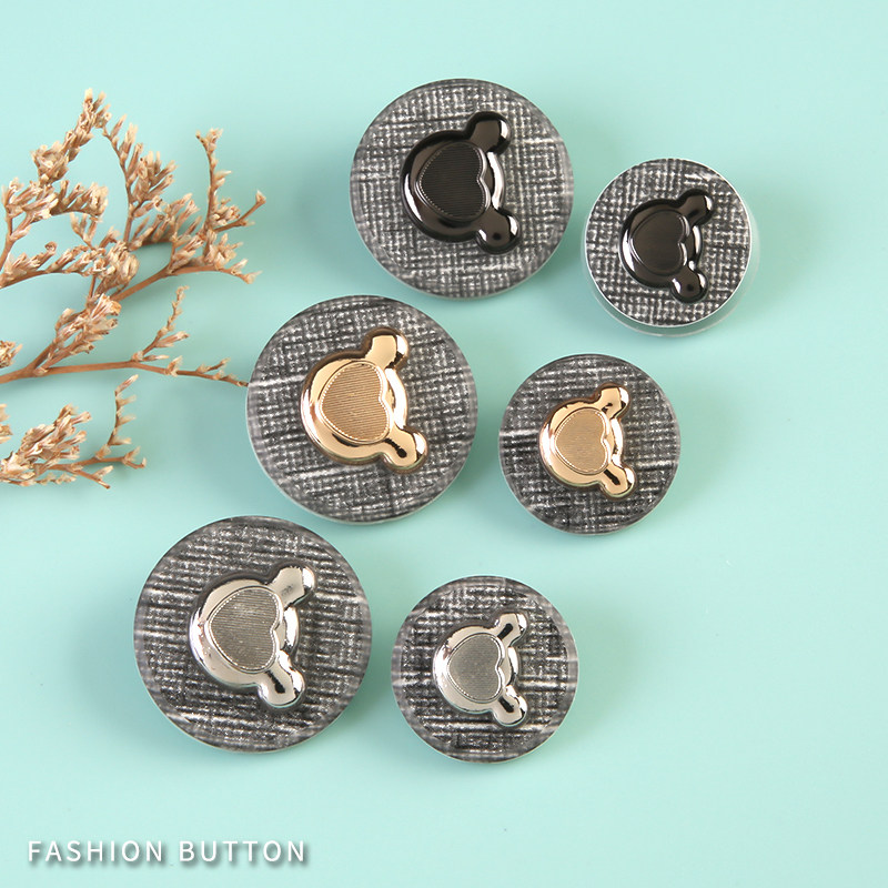 西装纽扣女衣服小香风扣子小熊头像装饰配件高档上衣外套辅料钮扣