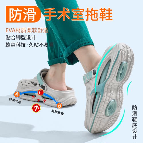 利达妮手术室拖鞋防滑足弓不累脚