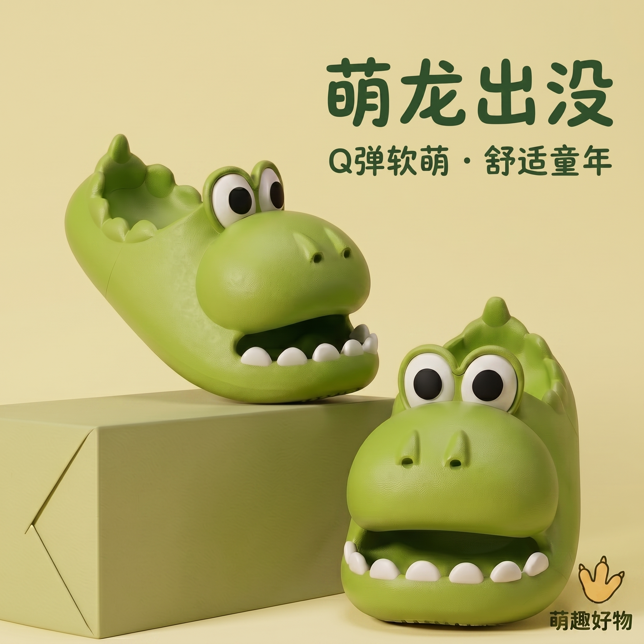 恐龙儿童拖鞋舒适防滑夏季外穿图片