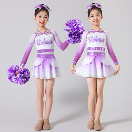 儿童专业啦啦队比赛演出服啦啦操表演服中学生体操健美操竞技服女