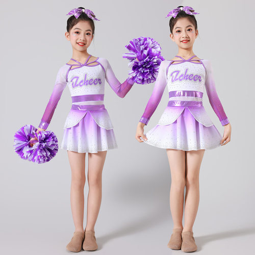 儿童专业啦啦队比赛演出服啦啦操表演服中学生体操健美操竞技服女