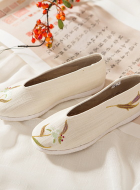 内联升布鞋女老北京布鞋手工千层底如懿传意欢单鞋汉服鞋RY8226