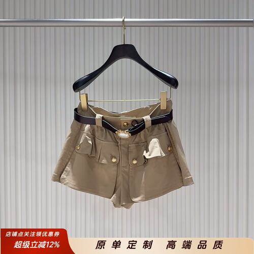 商场同款2026秋季新款时髦工装风附腰带泡泡短裤LF26Q21SP161