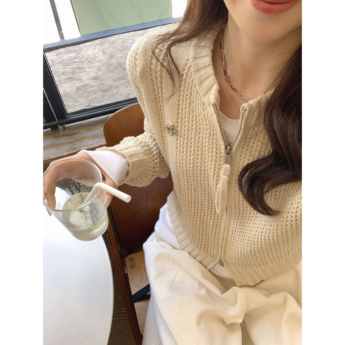 Even一雯【松弛慢旅】韩系高智早秋温柔百搭日常通勤好穿毛衣外套