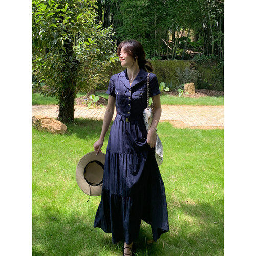 Even一雯【清冷高知】韩系高智感简约日常通勤舒适短袖显白连衣裙