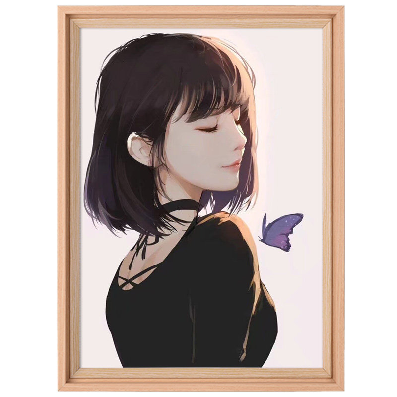 欧式简约大相框16寸18 20 24寸16开8K4K装裱美式画框挂墙尺寸定制