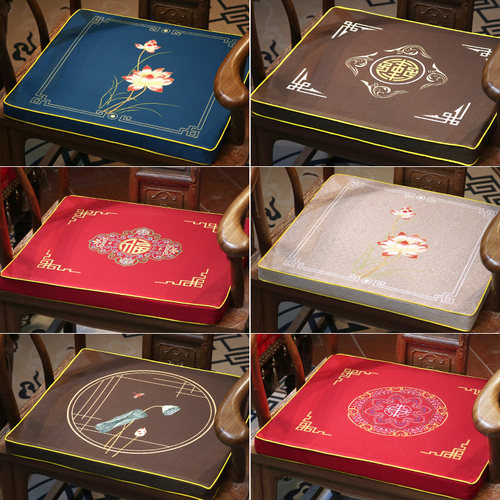 中式椅垫红木沙发定制茶桌