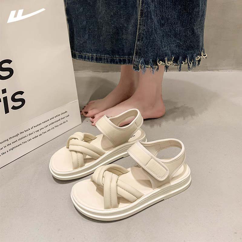 回力国货正品外穿厚底凉鞋女