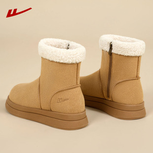 加绒加厚短靴子女外穿厚底保暖棉鞋 冬季 女 2025新款 回力雪地靴女款
