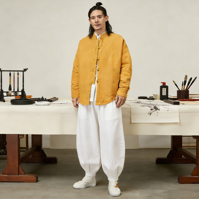 棉麻夹棉复古中国风棉袄棉服外套男冬季高端苎麻上衣新中式风唐装,男装,唐装,淘宝优惠券,粉丝福利购,淘宝优惠卷