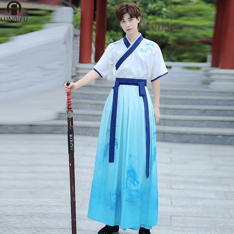 大码汉服伦爱弗情侣装青少年