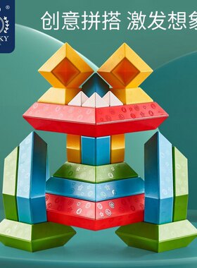 百变积木塔纳奇益智金字塔