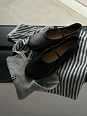 奶奶鞋 BUBBLE 女平底法式 羊皮一字带芭蕾舞圆头浅口单鞋 HANDMADE