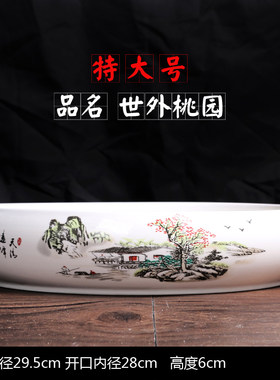 水仙花盆陶瓷特大号铜钱草水培盆
