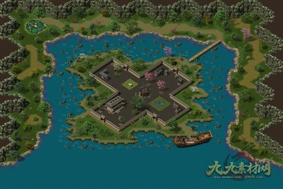 传奇地图素材 战纪系列 海角牢狱 高清动态独立地砖 无缝封边