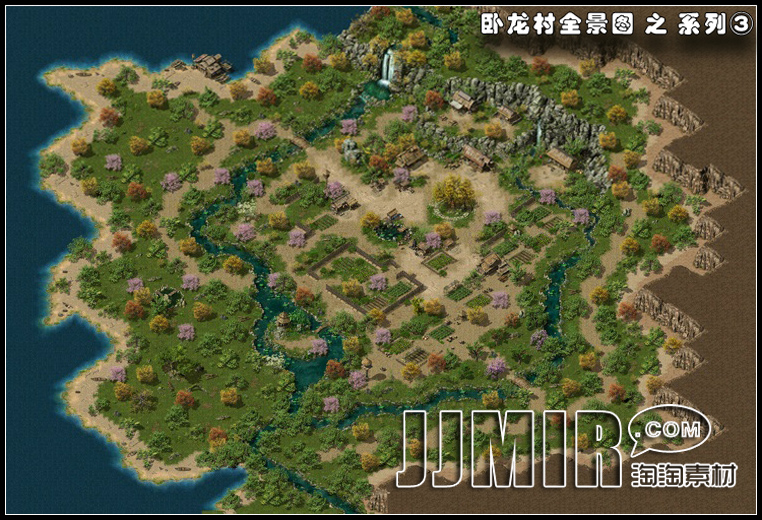 传奇地砖地图素材 卧龙村三 复古动态独立真地砖(带无补丁) UZ009