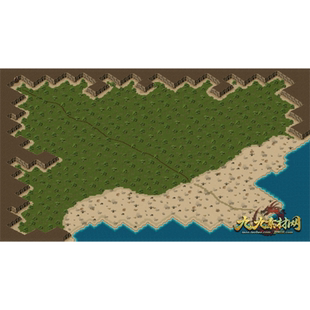 传奇地图素材 蛮荒系列 山海关 高清复古独立地砖 无缝封边