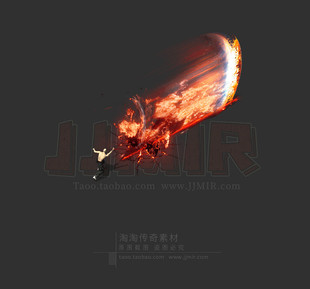 传奇技能素材 怒血逐日剑法技能特效 八方向序列帧游戏素材