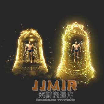 传奇技能素材 金钟 魔法盾系列 金钟护体 自身播放型技能-JN031