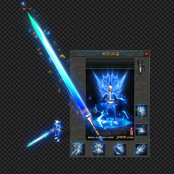 传奇剑甲素材 单职业神器 男衣服武器含首饰套装素材 TZ670-10