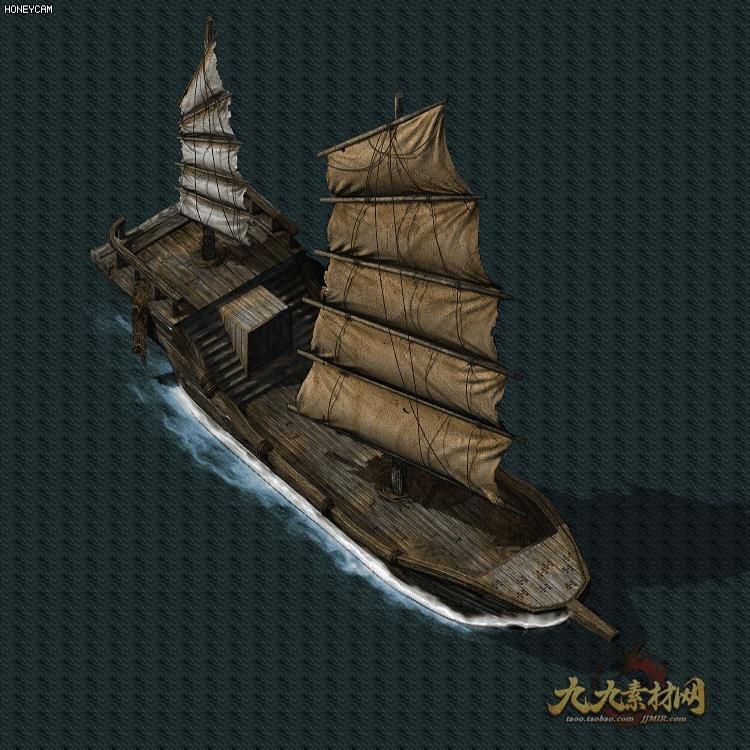 传奇地图素材 幽灵船系列 移动战船 高清动态独立真彩 无缝封边