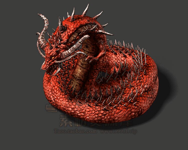 传奇怪物素材 超清 红色巨龙 自定义怪物/boss - cw241