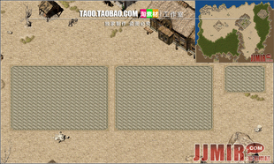 传奇地图素材 复古土城 盟重土城 无补丁地砖地图 无缝封边 TC050