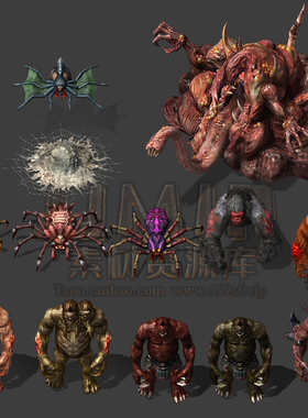 传奇怪物素材 赤月山谷 赤月恶魔 高清怪物PNG格式 14组打包CW249