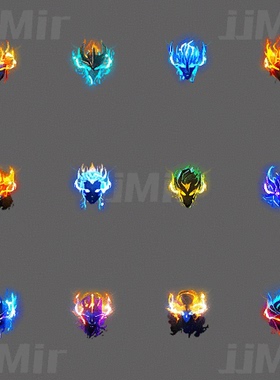 传奇首饰素材 12组面具头盔内观 四格特殊装备素材 TS555-9