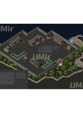 传奇地图素材 城镇系列 暗黑主城 高清动态独立地砖 MF090-5