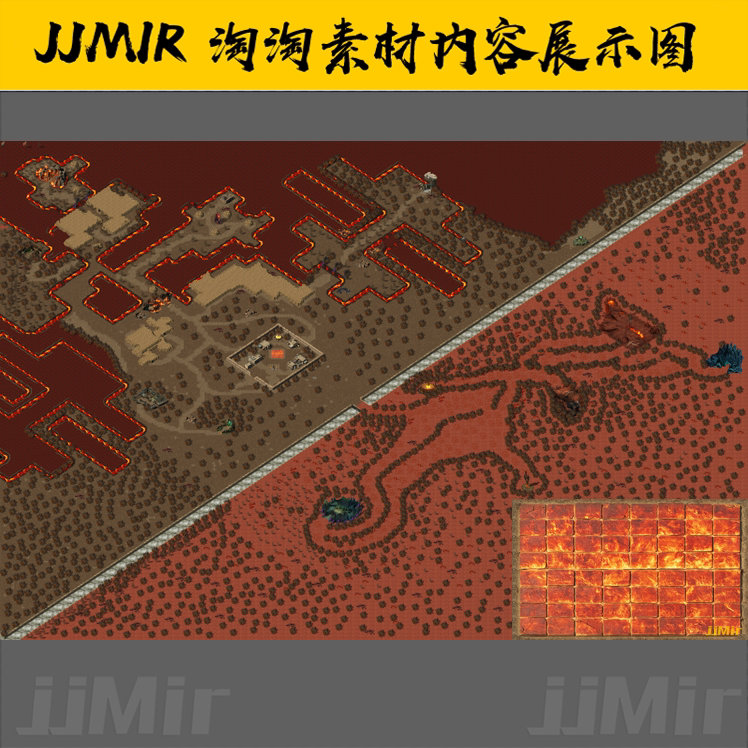 传奇地图素材 超级大陆 系列 焚界之域 高清动态独立地砖 ZD521