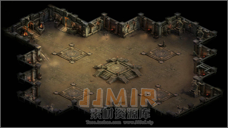 传奇地图素材 牛魔打宝活动副本 高清独立地砖地图/完整封边HD141
