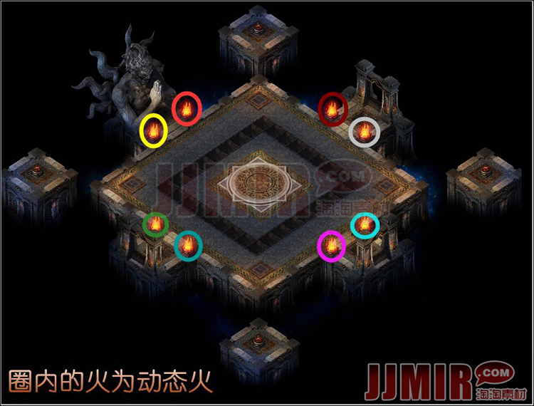 传奇地砖地图素材冥神殿副本动态高清独立地砖完整封边 HD194