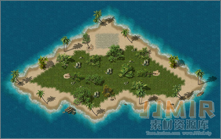 传奇地砖地图素材 海岛系列 活动副本 无补丁新地砖地图- UZ045