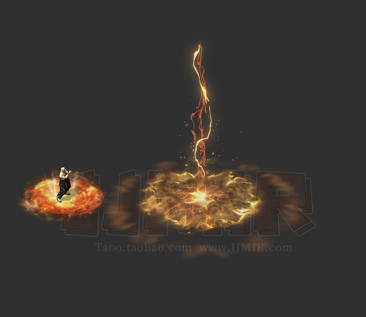 传奇技能素材 雷爆术 目标播放攻击型技能特效 坐标齐全 jn246