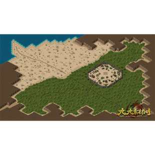 传奇地图素材 大型副本 蛮荒旧寨 复古独立真地砖 无缝封边