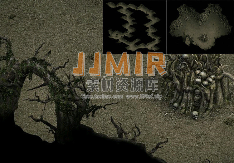 传奇地图素材 赤月打宝活动副本 高清独立地砖地图/完整封边HD148