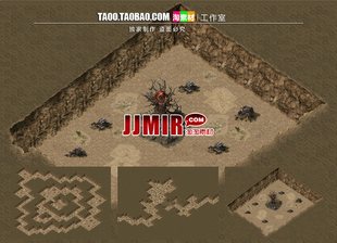 传奇地砖地图 新蛮荒之地系列 魔龙遗迹1-3层 高清真地砖 MF025-2