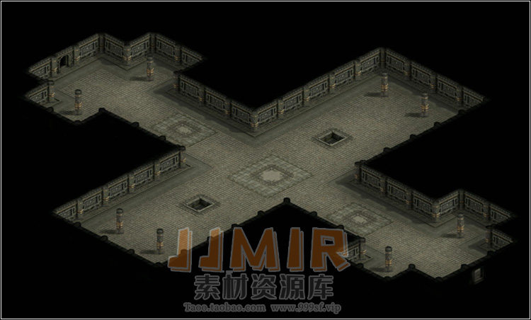传奇地图素材 打宝活动副本 高清独立地砖地图/完整封边-HD142