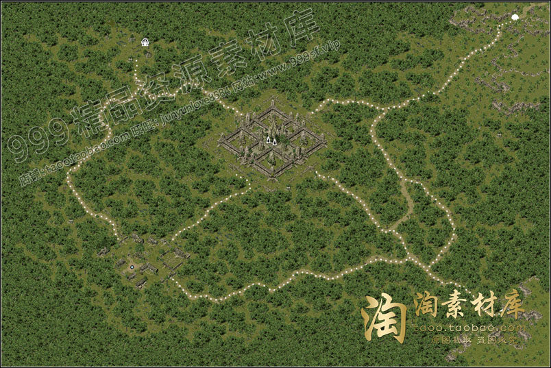 传奇地图素材 失乐园 独立真地砖 沉默迷失复古游戏地图 - HG021