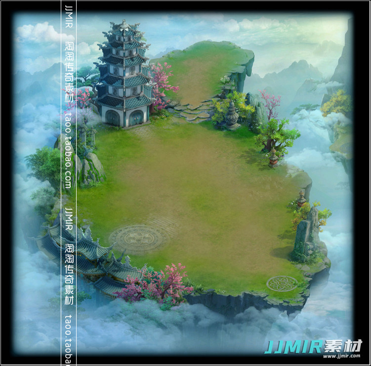 传奇地图素材 活动系列 群魔之巅 高清独立地砖 无缝封边