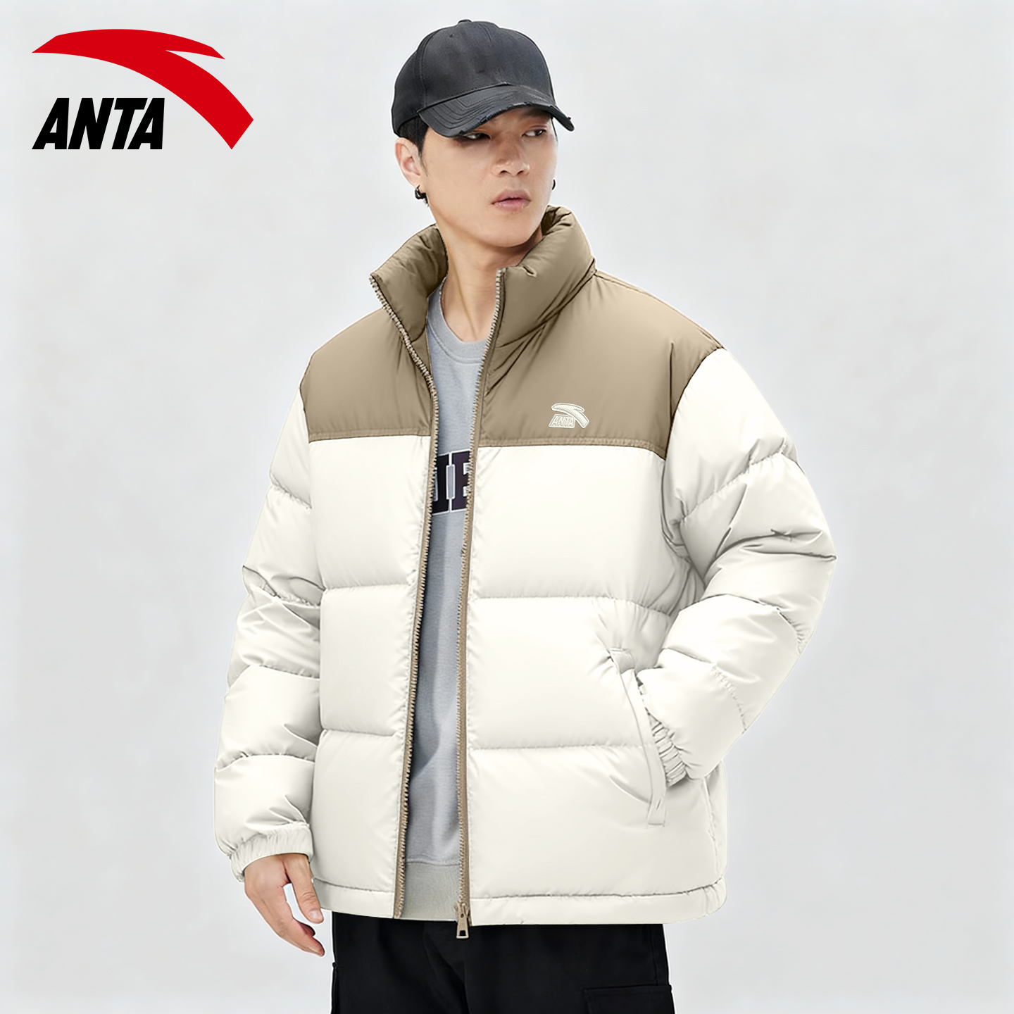 安踏官方旗舰店羽绒服男款保暖