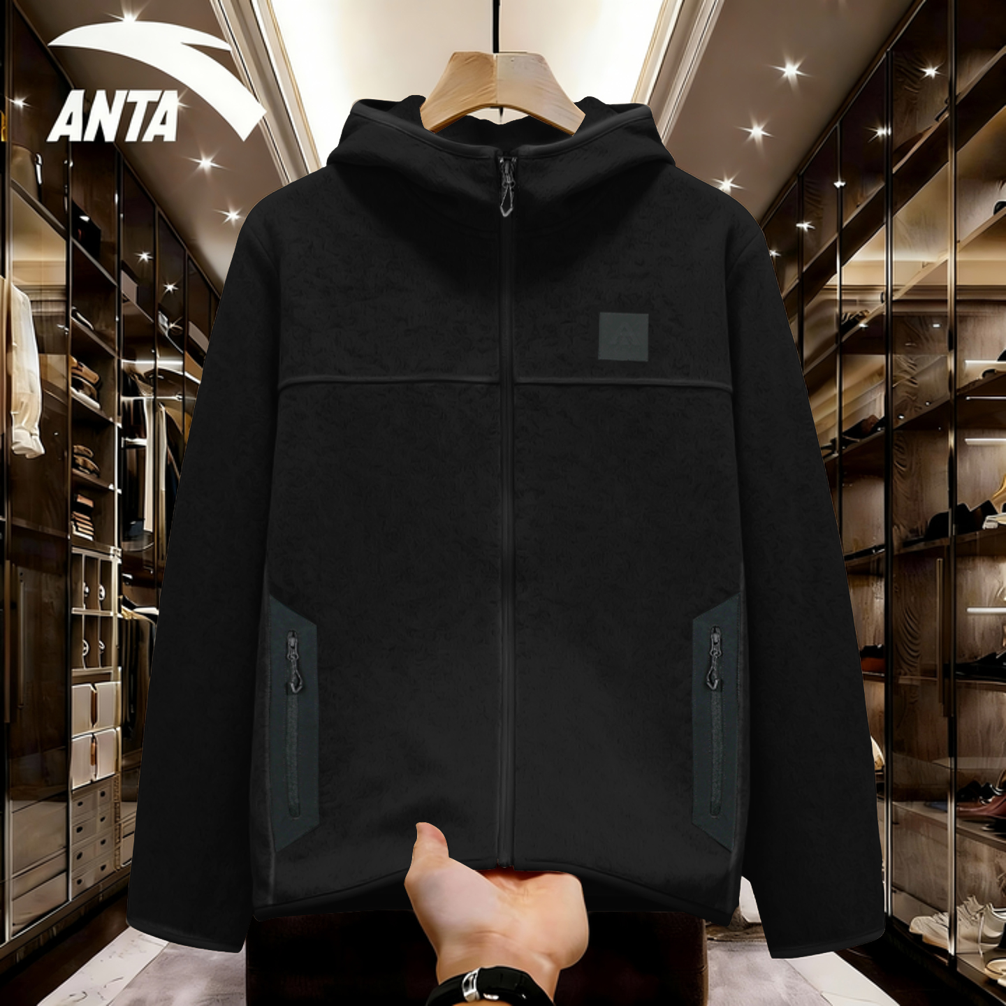 安踏官方旗舰店外套男士保暖开衫