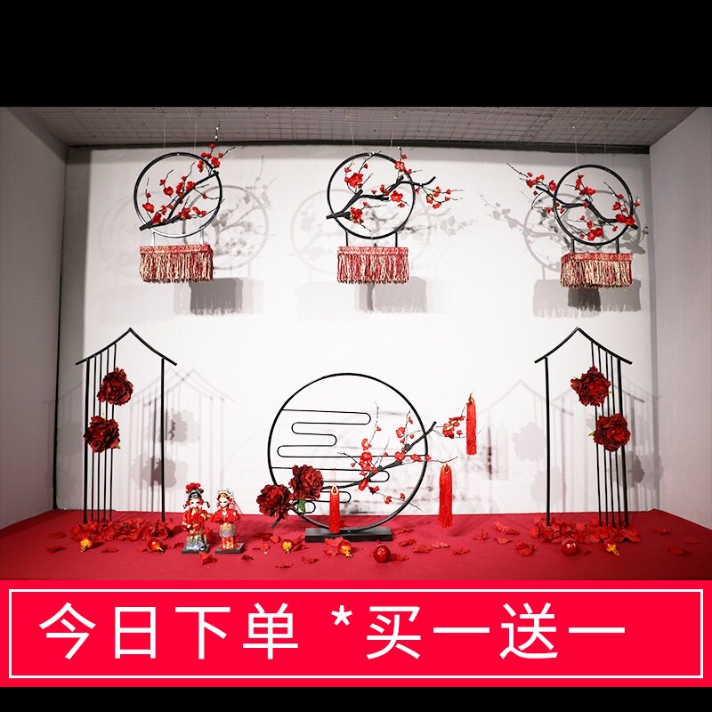 五一节金店珠宝店橱窗装饰道具喜节日装扮用品