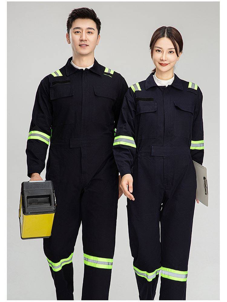 纯长袖棉工作服套装男连体服电焊工人工地车间厂服汽修劳保服定制
