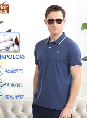 男士舒适吸湿透气棉感POLO衫夏季