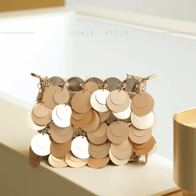 UGALS法式仙女闪亮不灵鱼鳞亮片小众设计金属链条手拿斜挎小包包,箱包皮具/热销女包/男包,手拿包,淘宝优惠券,粉丝福利购,淘宝优惠卷